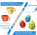 100 Colors Acrylic Paint Pens, Dual Tip Acrylic Paint Markers for Paper, Wood, Canvas, Stone, Rock Painting, Glass, Fabric, DIY, Ceramic, Art Supplies for Kids and Adults Drawing (Dot + Fine)