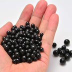 NCB Natural Stone Beads - 100pcs 8mm Round Black Onyx Agate Loose Gemstone Real Stone Beading DIY Charm Smooth Beads for Bracelet Necklace Jewelry Making (Black Onyx Agate, 8mm, 100Beads)