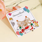 DoreenBeads Stitch Markers for Crocheting and Knitting, Alloy Enamel Crochet Marker Crochet Gifts for Knitting Weaving Sewing Accessories Quilting Jewelry Making