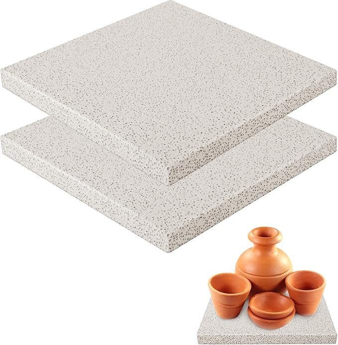 Verdanzia 2 Pack 7" X 7" Square Kiln Shelf, Fires Up to 2280°F for Glass Fusing and Ceramics, 0.63" Thickness Use in Most Kiln