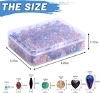 Assorted Glass Crystal Beads for Jewelry Making,DIY Lamp Work, Glass Spacer Beads Colorful Clear Electroplated Color Crystal Beads, Colorful Assortment Bulk Mix, Half Pound