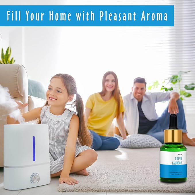 Fresh Laundry Fragrance Oil, MitFlor Single Scented Oil, Large Size Premium Grade Fragrance Oil for Soap & Candle Making, Aromatherapy Diffuser Oil, Refreshing Lemony Scent for Home Fragrance, 30 ml