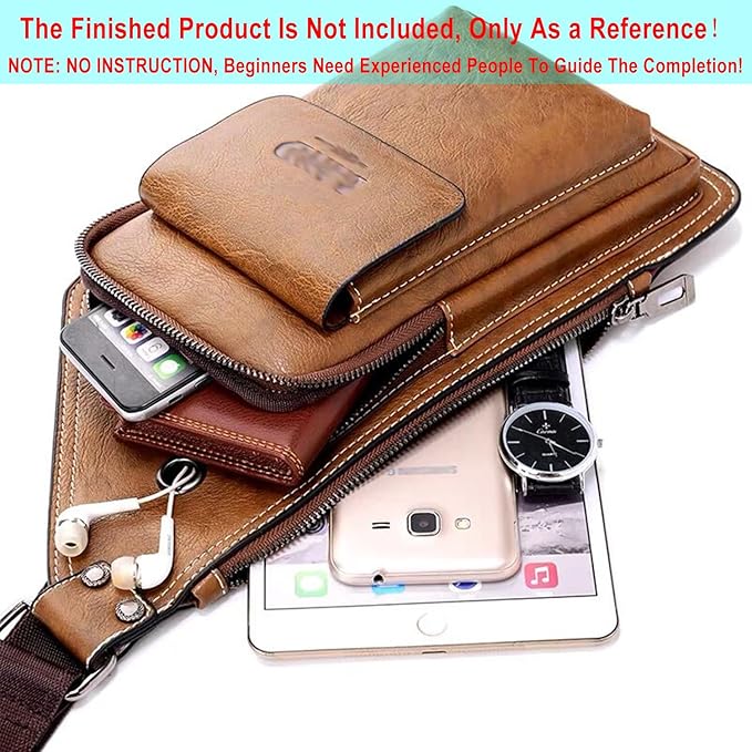 RIVEENY Sling Bag Acrylic Template,Leather Pattern Acrylic Leather Templates for Capacity Crossbody Backpack Casual Motorcycle Chest Bag (AAB-533)