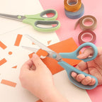 Scissors 8.5 Inch scissors all purpose Bulk Set of 3, Scissors for Office Home School Craft Supplies, Soft Comfort-Grip Right/Left Hand, Gray