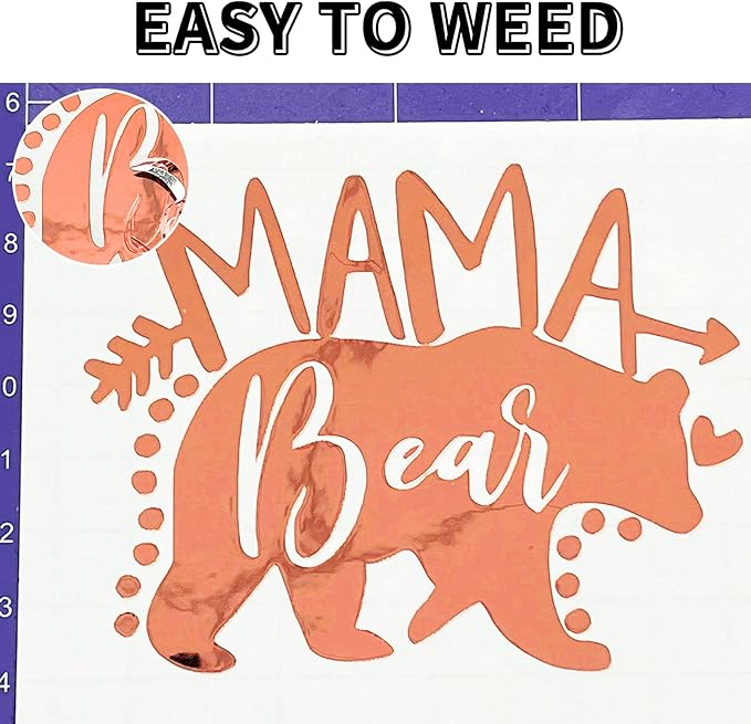 Rose Gold Permanent Vinyl Roll, Lya Vinyl 12" x 15Ft Permanent Outdoor Adhesive Vinyl Roll for Decor Sticker, Party Decoration