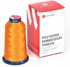 Richword Selected Yellow Embroidery Thread 4000M(4374Y) 40WT Polyester Thread 100 Colors Selected for Commercial Multi Needles and Single Needle Embroidery Machine 0534