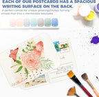 100 Cards Watercolor Postcards Blank 4 x 6 inch,140lb/300gsm, Acid-Free Heavyweight Art Paper with Hot Stamping Font Technology for Painting, DIY, Mailing, Invitations, Greeting Cards