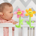 10 Pcs Plush Smile Flower Stuffed Bendable Stems Plush Bouquet Toy Soft Flower 12.6 Inch for Christmas 2025 Mother's Day Girl Girlfriend Wife(Cute Style)