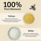 Beeswax Pellets for Candle Making – 0.44lb/2lb/5lb – Natural Beeswax for Candles, Lip Balms, and Skincare – Yellow Beeswax for DIY Projects – Ideal for Beginners and Experts（0.44lb）