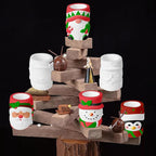 6 Pcs Christmas Ceramics Succulent Planters - Ready to Paint Your Own Garden Statues, DIY Paintable Ceramics Figurines Kit Crafts with Brush Palette for Adults Boys Girls (4.3 inch)