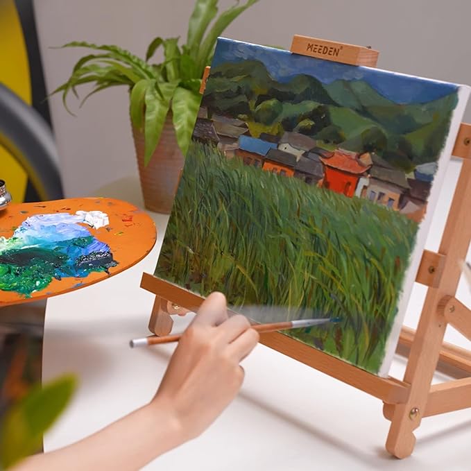 MEEDEN Stretched Canvas, 16 × 20 Inch, Pack of 6, Blank White Canvases for Painting, 100% Cotton, 8 oz Gesso-Primed, Pre-Stretched Canvas for Acrylic Oil Pouring & Airbrushing Painting