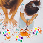 100 Pcs White Plastic Paint Palette 6 Well Watercolor Palette Paint Palettes Craft Paint Trays Finger Painting Tray Rectangular Plastic Paint Tray for DIY Art Painting Watercolor Craft