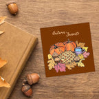 Hying Thanksgiving Background Clear Stamps for Card Making, Autumn Harvest Pumpkin Transparent Rubber Stamp for Bullet Journal, DIY Scrapbook Decoration, Handmade Crafts Notebook, Fall Theme Food