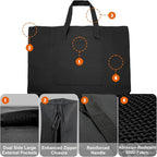 Cupohus Waterproof Art Portfolio Bag 23" x 32" with Outer Pockets and Handle, Student Carrying Storage Bag