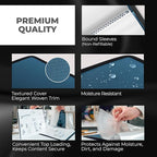 Dunwell 11x14 Art Portfolio Binder with Mounting Paper (Blue), Large Portfolio Folder for Artwork Storage, 24 Sleeves Displays 48 Pages, Acid-Free Poly 11 x 14 Presentation Book