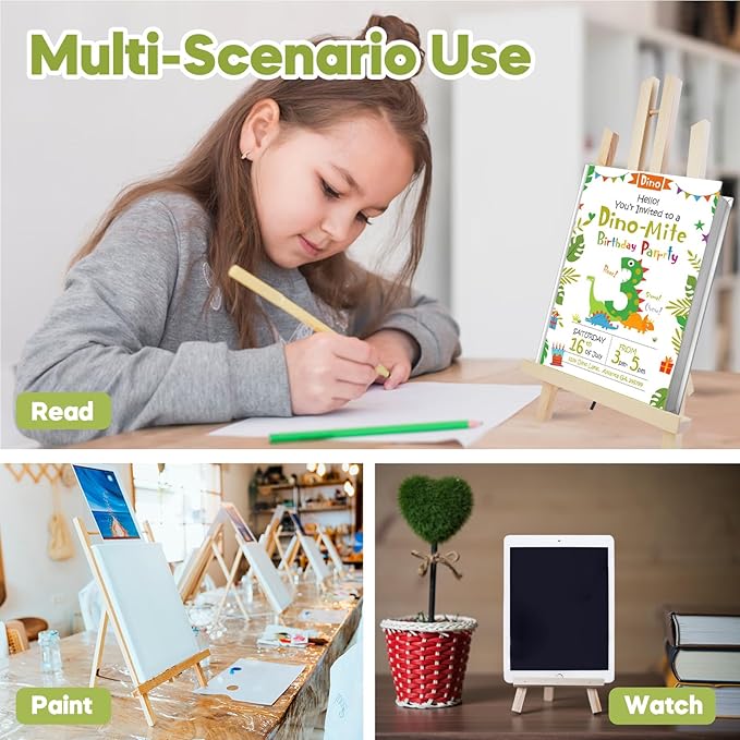 CONDA 3 Pack 16" Tabletop Display Easel, Portable A-Frame Tripod Display Easel for Painting Party & Displaying Canvases, Photos, Display Tripod Holder Stand for Students Kids Beginners