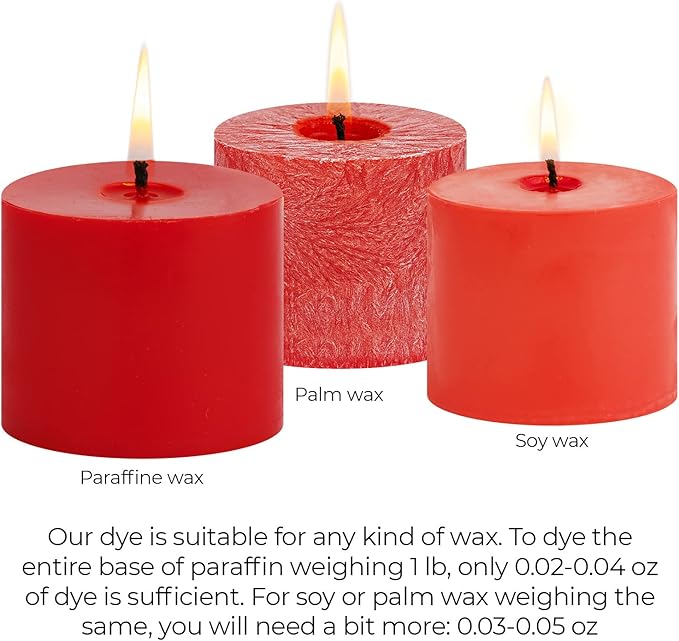 Red Candle Dye 2oz for Soy Candle Making – Highly Concentrated Candle Wax Dyes – Candle Shop Premium Color Dye Chips for Soy Wax, Beeswax, Paraffin
