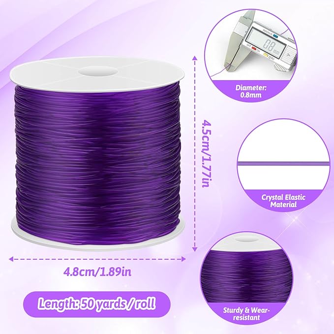PAXCOO 12 Rolls Elastic Crystal Tec String for Bracelets, 0.8 MM Stretch Bead String Cord Jewelry Thread for Bracelets, Necklaces, Clay Beads, Pony Beads (Multiple Colors)