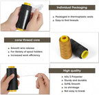 1500 Yards Denim Thread for Jeans, 20s/2 Polyester Thread, Sewing Threads for Sewing Machine, Heavy Duty ThickThread for Canvas, Aprons, Denim, Leather, Shoes Bag