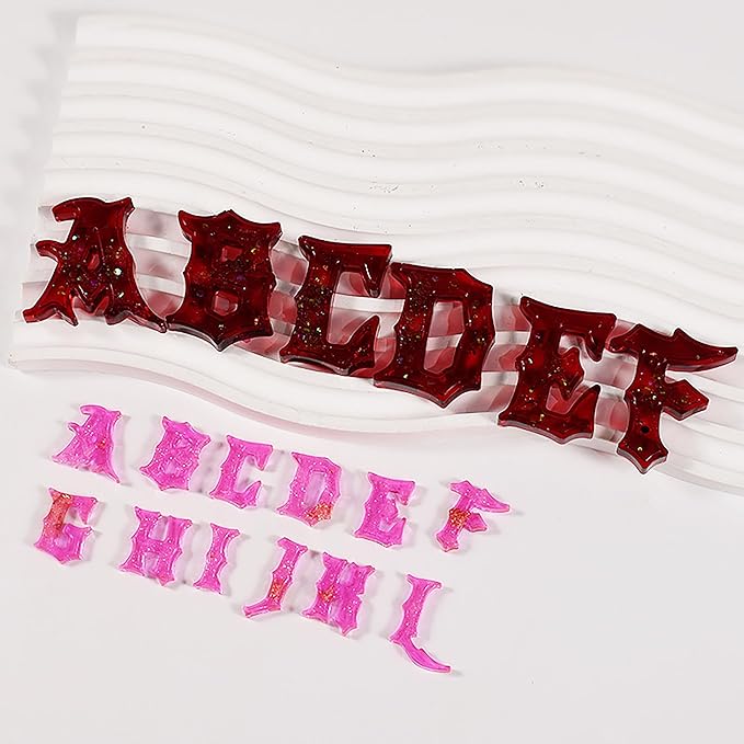 Gothic Mini Letter Alphabet Resin Casting Soap Making Silicone Candle Home Decorate Candle Making 3D Animal Clay Mold