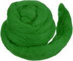 MECCANIXITY Wool Roving Yarn Soft Felting Wool 50g/1.76oz Pure Chunky Roving Yarn for Needle Felting Knitting Blanket Spinning Weaving Art DIY Craft Dark Green