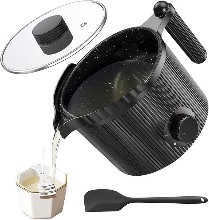 venpow Candle Wax Melter with Pour Spout, Candle Making Kit for Adult Beginners, 1.5L Large Capacity, for Making Candles and Soaps, Kit Includes Wax Melting Pot and Stirring Spoon