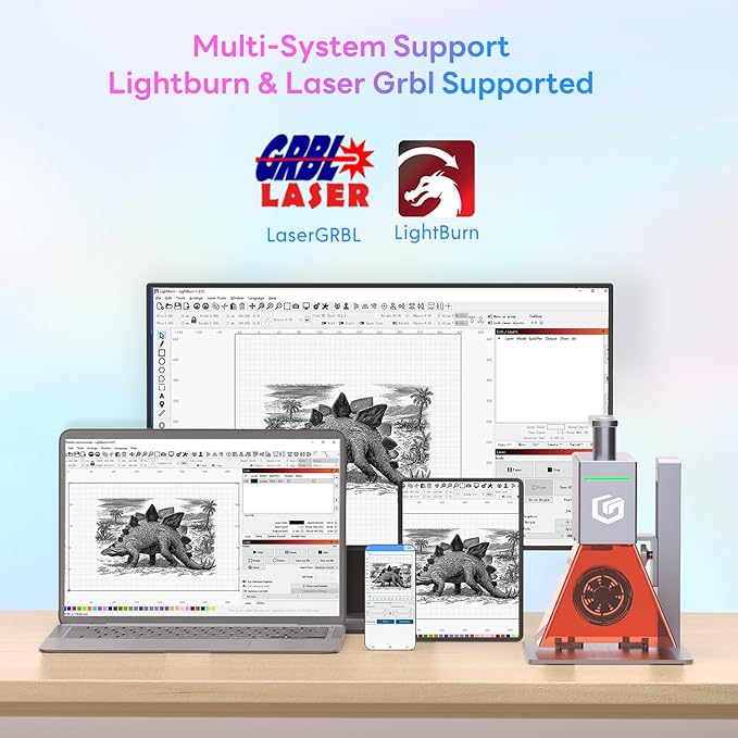 Longer Nano Portable Laser Engraving Machine - 5000mm/s High Speed, 6W Laser Output Power, 0.05mm Precision, Suitable for Wood, Acrylic, Leather, Fabric, Metal, Ceramic, DIY Projects