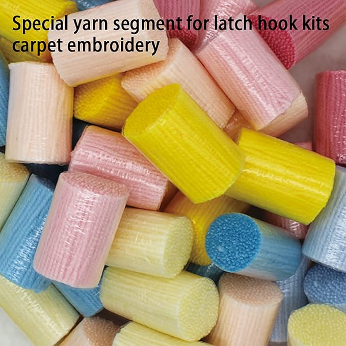 Latch Hook Kits for Adults 20.5 X 15 Inch DIY Needlework Unfinished Crocheting Rug Kit with Color Preprinted Pattern,Zd334