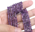Natural Amethyst Spacer Beads Caps Flat Round Loose Beads for Beading Jewelry Making 3mmx2mm 38cm