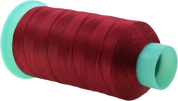 Mandala Crafts Bonded Nylon Thread Maroon Heavy Duty Sewing Threads - 1100 YDs Size 92 280D T90 Tex 90 Thread for Leather Jeans Weaving Outdoor Marine Upholstery Threads