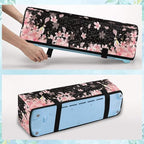 Binienty Cherry Blossom Dust Cover for Scrapbooking Die-Cut Machines Polyester Cutting Machine Maker Cover with 3 Pockets for Home Accessories Organizer