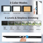 TOHETO Rechargeable Magnetic A2 Light Board 25.2''x18.4'', Large Diamond Painting Light Pad with Side Buttons, 3 Light Colors Light Box for Tracing and Drawing, Dimming LED Light Table for Sketching