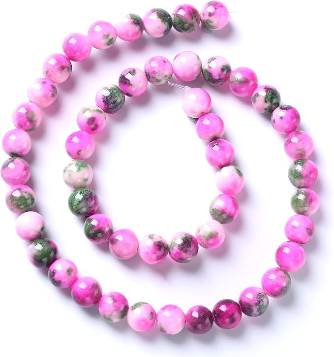 4MM 86PCS Pink Green Persian Jade Spacer Loose Beads for Jewelry Making DIY Bracelet Necklace