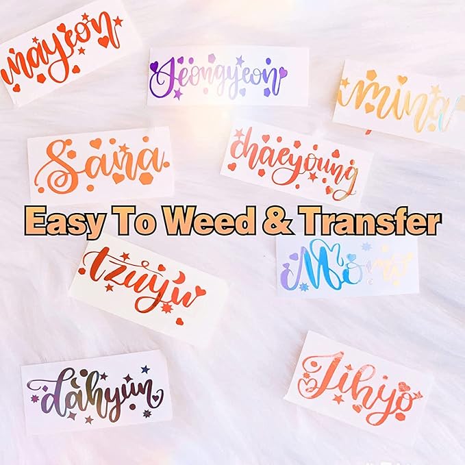 Lya Vinyl Holographic Opal Light Purple Permanent Vinyl Roll 12" x 12FT - Holographic Adhesive Vinyl Roll for Home Decor, Party Decoration, Mug, Window