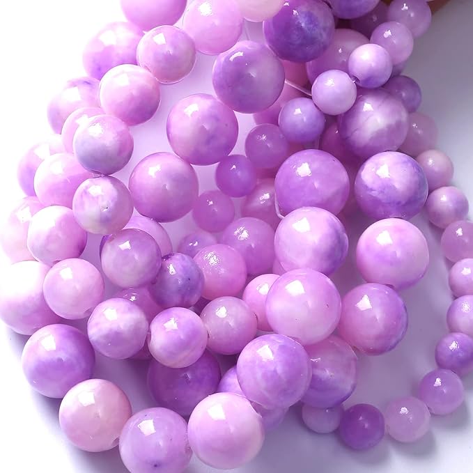 45pcs 8mm Natural Pink Starry Galaxy Persian Jade Gemstone Beads Round Loose Spacer Beads for Jewelry Making DIY Bracelets Necklaces 15" (Pink Starry Persian Jade, 8mm)