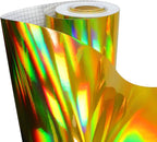 VViViD Golden Holographic Chrome DECO65 Permanent Adhesive Craft Vinyl (12" x 6ft)