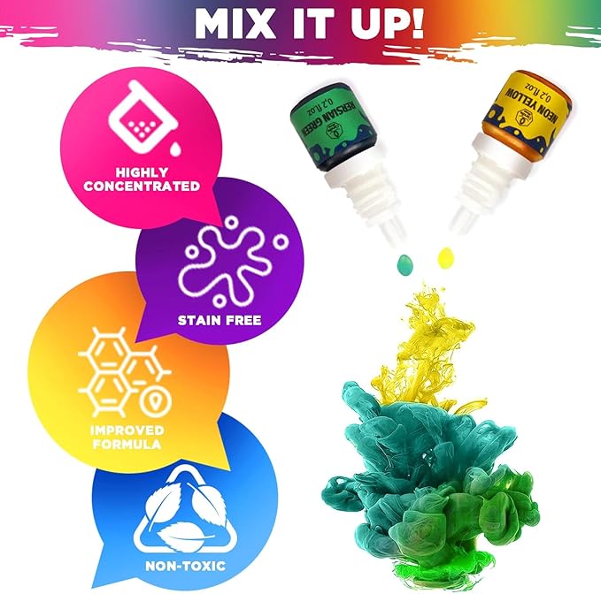 Liquid Candle Wax Dye for Soy Candle Making - 16 Popular Candle Dye Coloring Chips - Premium Liquid Candle Wax Coloring - Highly Concentrated Candle Colors