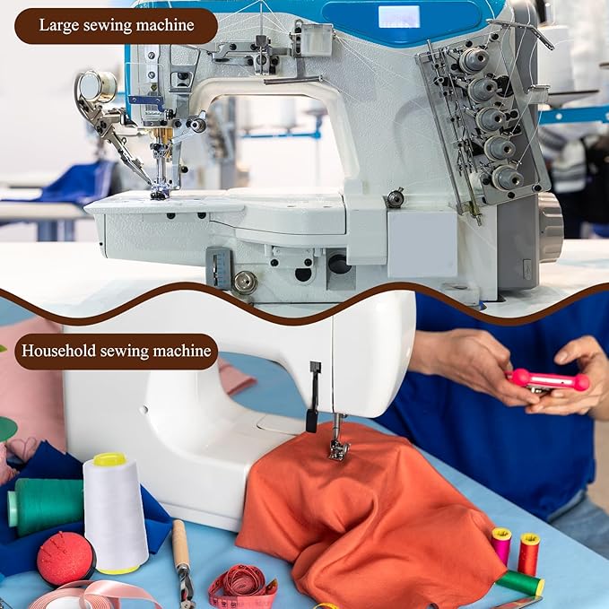 8Pcs Black & White Sewing Thread 40S/2 Polyester Sewing Thread Spools 3000 Yard Spool Serger Thread All Purpose Connecting Threads for Sewing Machine and Hand Repair Works