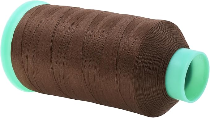 Mandala Crafts Bonded Nylon Thread - Russet Brown Heavy Duty Sewing Threads - 2843 YDs Size 46 210D T45 Tex 45 for Leather, Jeans, Weaving, Outdoor, Marine, Upholstery