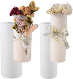 2 Pack Cylinder Mold 6 Inch Cylinder Candle Pillar - Resin Casting Silicone Molds for Home Decor & Candle Making Wave Spiral Mold