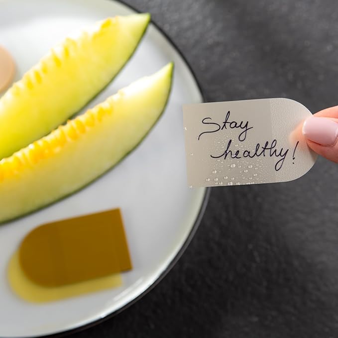 DiverseBee Transparent Sticky Notes (Includes Quick Dry Pen), Cute Clear Sticky Tabs, Translucent Page Flags Book Markers Stickers, Planner Accessories Bible Journaling Study Office Supplies (Matera)