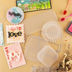 10 Pack Flat Shaker Covers for Card Making - 3.5inch Square Transparent Acetate Sheets for Shaker Cards - Arts & Crafts Projects DIY Scrapbooking Supplies