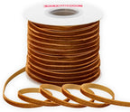 Nylon Velvet Ribbon Single Faced,1/4 Inch X 50Yards Spool (Ginger)