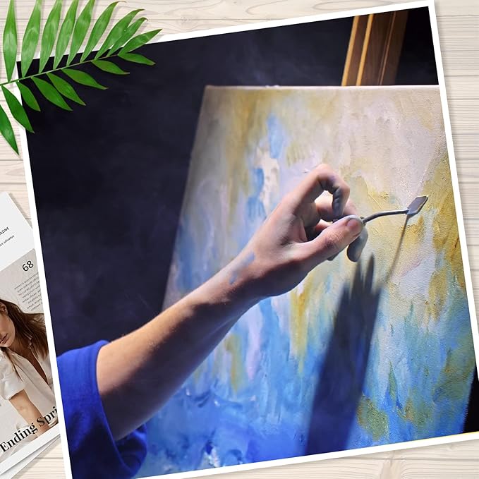 Wood Canvas Boards Unfinished Wooden Panel Boards Paint Pouring Panels for Painting Drawing Home Decor(12 Pieces,4 Sizes)