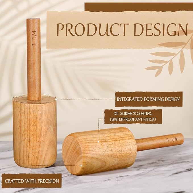 Baderke Cup Pottery Molds, Create Pottery Mug Vases, Cup Molds Crockery Shaping Tool, Assist in Hand Building Crockery Mugs for DIY Ceramic Cup Mug Vase Making(3 1/4'', 17-18 oz)