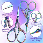 AQUEENLY Embroidery Scissors 2 Pcs Small Sewing Scissors Sharp Stainless Steel 3.6 Inches for Artwork, Crochet, Needlework, Threading