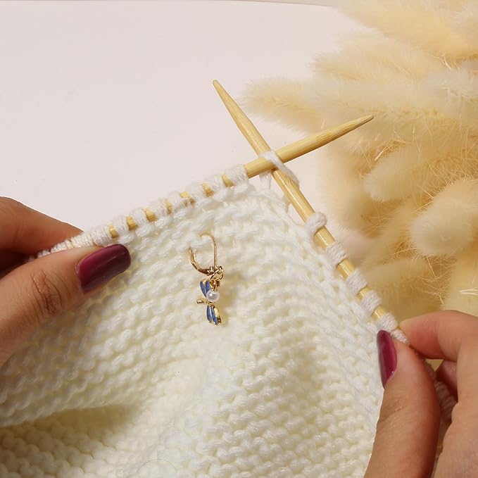 DoreenBeads Stitch Markers for Crocheting and Knitting, Alloy Enamel Crochet Marker Crochet Gifts for Knitting Weaving Sewing Accessories Quilting Jewelry Making