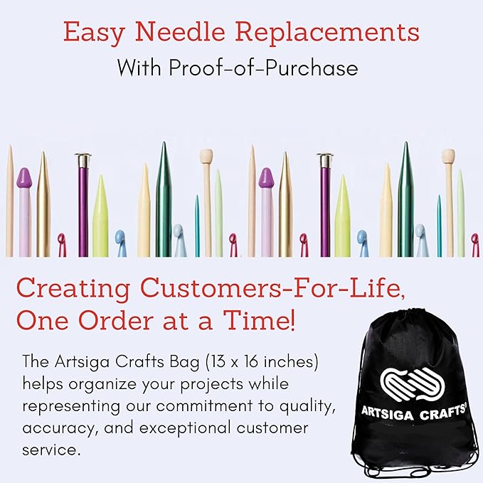 ChiaoGoo Spin Bamboo 5-Inch Complete 2500-C Interchangeable Circular Knitting Needle Set, Sizes US 2, 3, 4, 5, 6, 7, 8, 9, 10, 10.5, 11, 13, 15 with 6 Cords with Project Bag