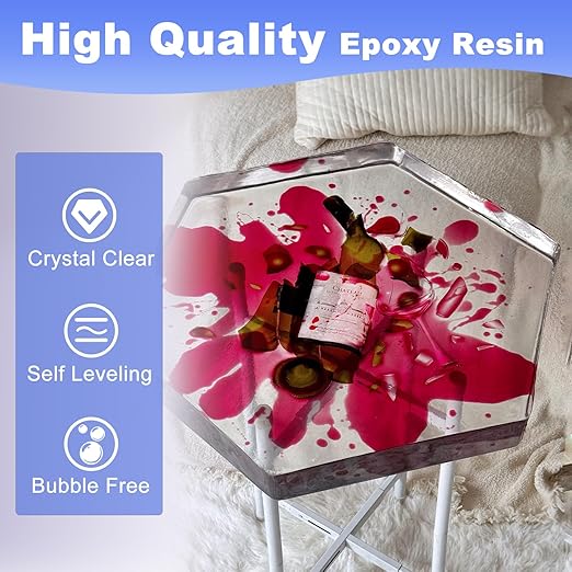 LET'S RESIN EPOXY RESIN 4 Gallon Epoxy Resin with Pumps, Bubble Free & High-Gloss Resin Kit, Crystal Clear Epoxy and Hardener for DIY Art, Molds Casting,Craft