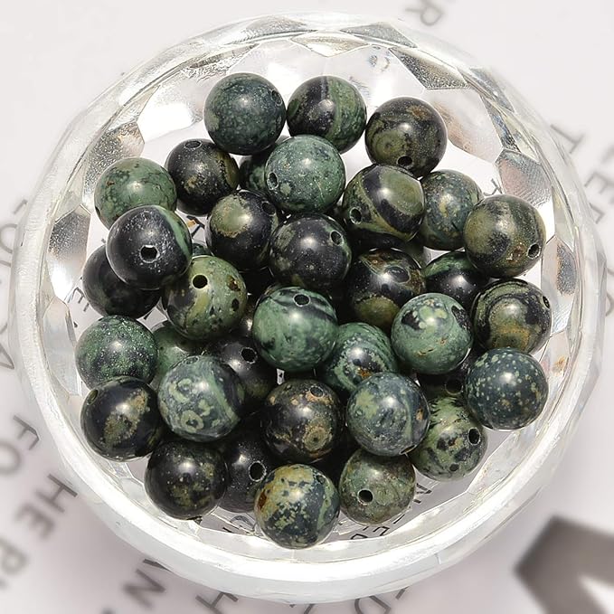 NCB 200pcs 4mm Kambaba Jasper Loose Beads for Jewelry Making, Natural Semi Precious Beads Round Smooth Gemstones Spacer Beads Charms for Necklaces Bracelets (Kambaba Jasper, 4mm 200Beads)